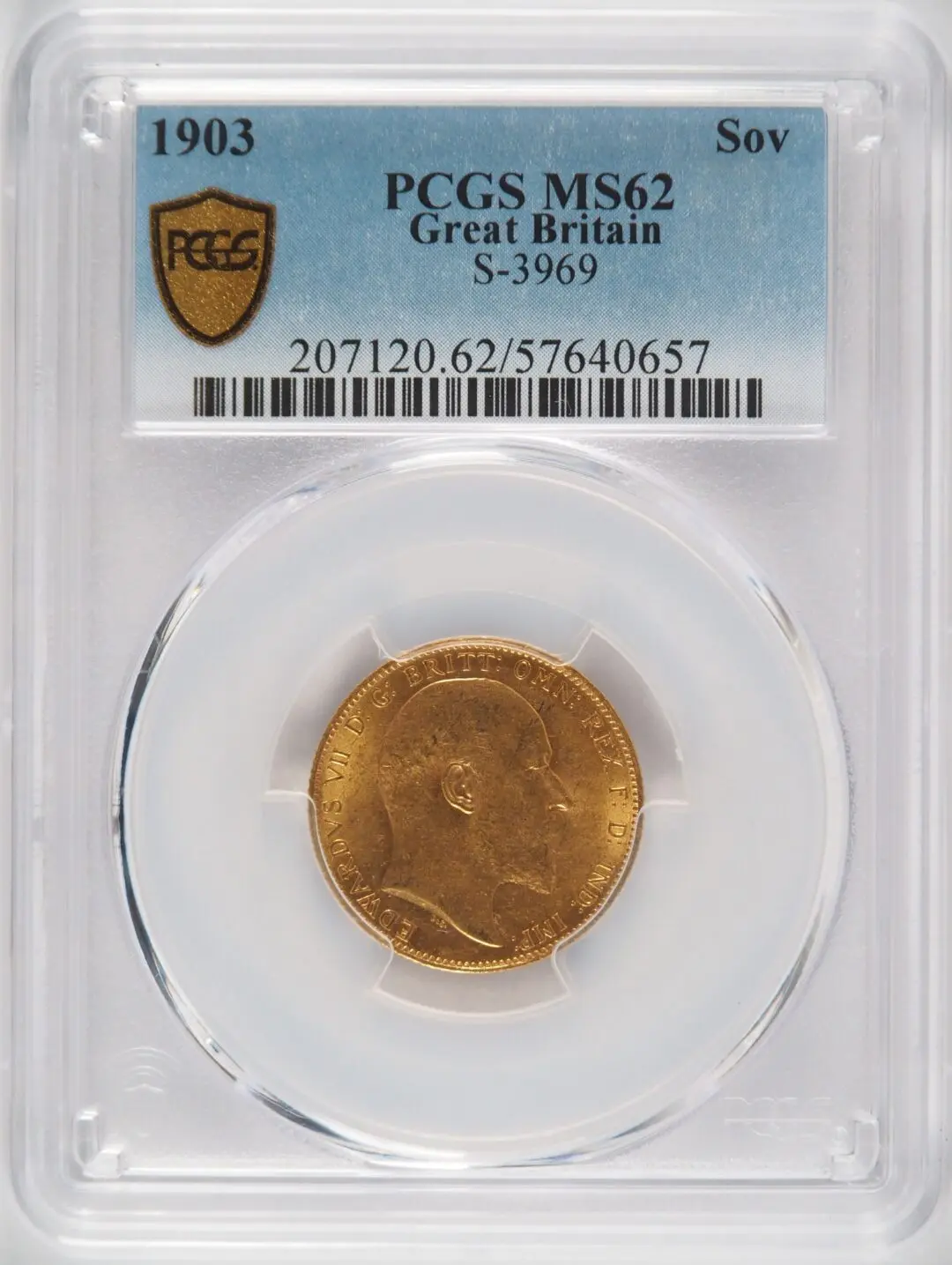 1903年エドワード7世 ソブリン金貨 PCGS MS62 - ソブリンハブ