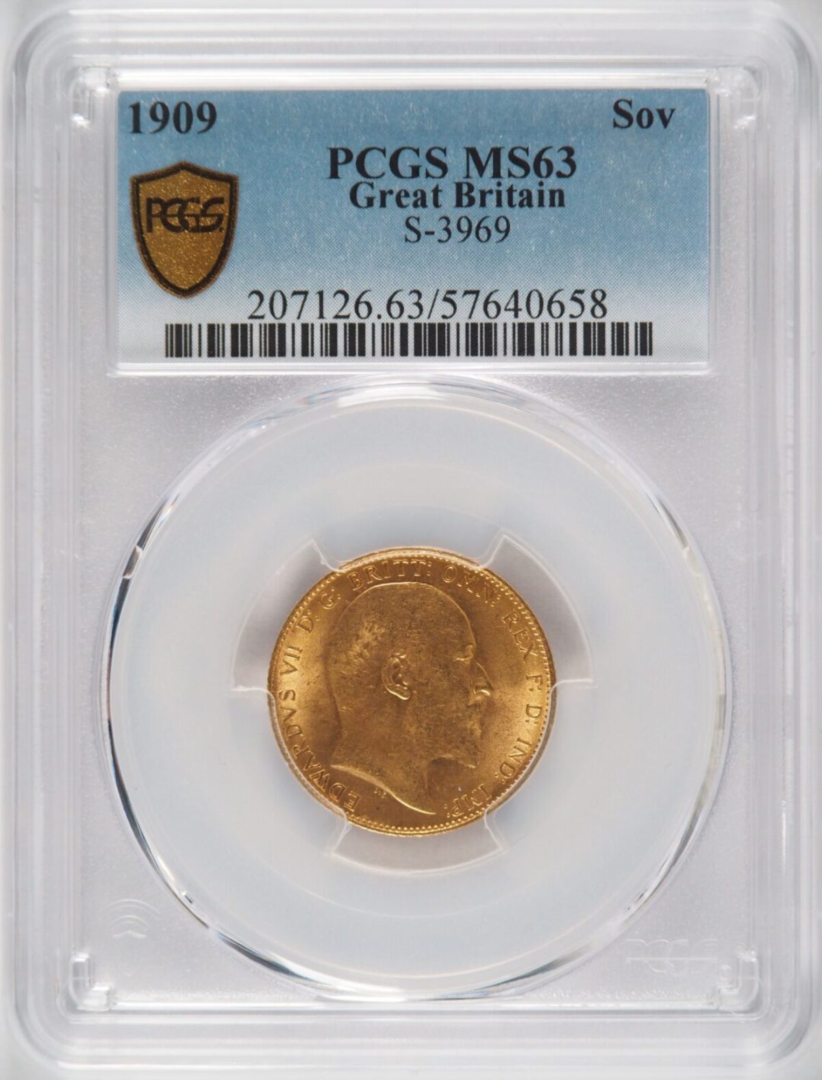 1909年エドワード7世ソブリン金貨 PCGS MS63 - ソブリンハブ