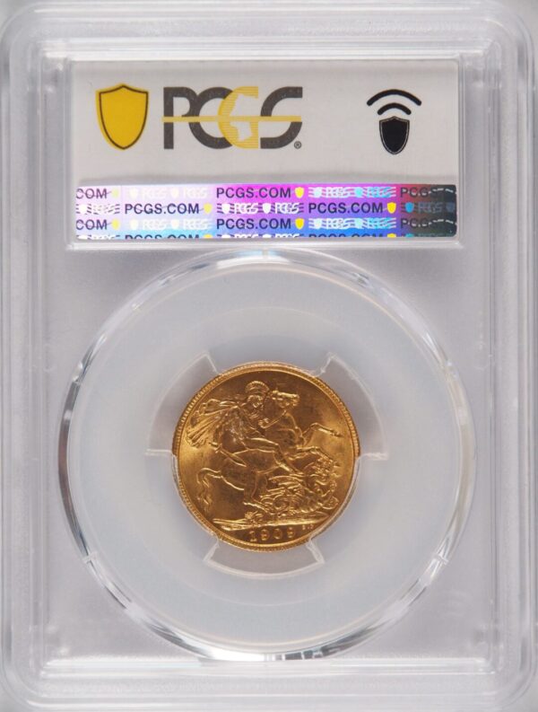 1909 Sovereign MS63 - Image 2