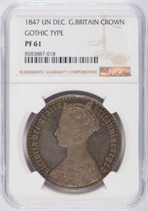 1847年 ゴシッククラウン銀貨 UNDECIMO NGC PF61