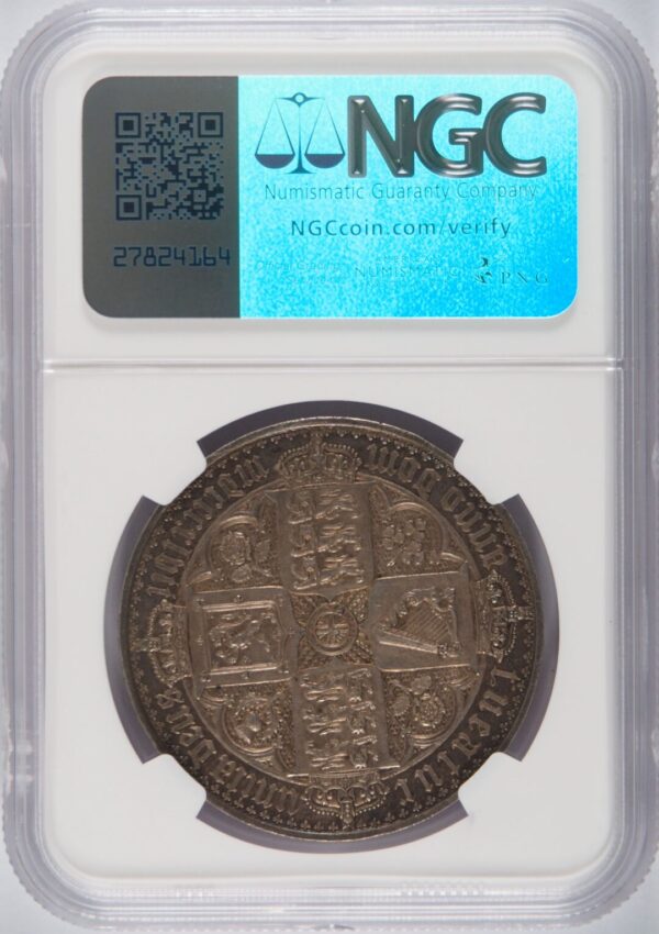 1847年 ゴシッククラウン銀貨 UNDECIMO NGC PF61 - 画像 (2)