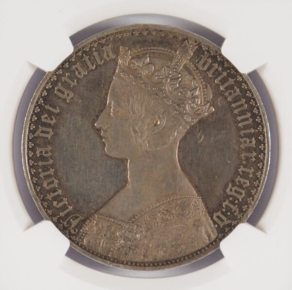 1847年 ゴシッククラウン銀貨 UNDECIMO NGC PF61 - 画像 (3)