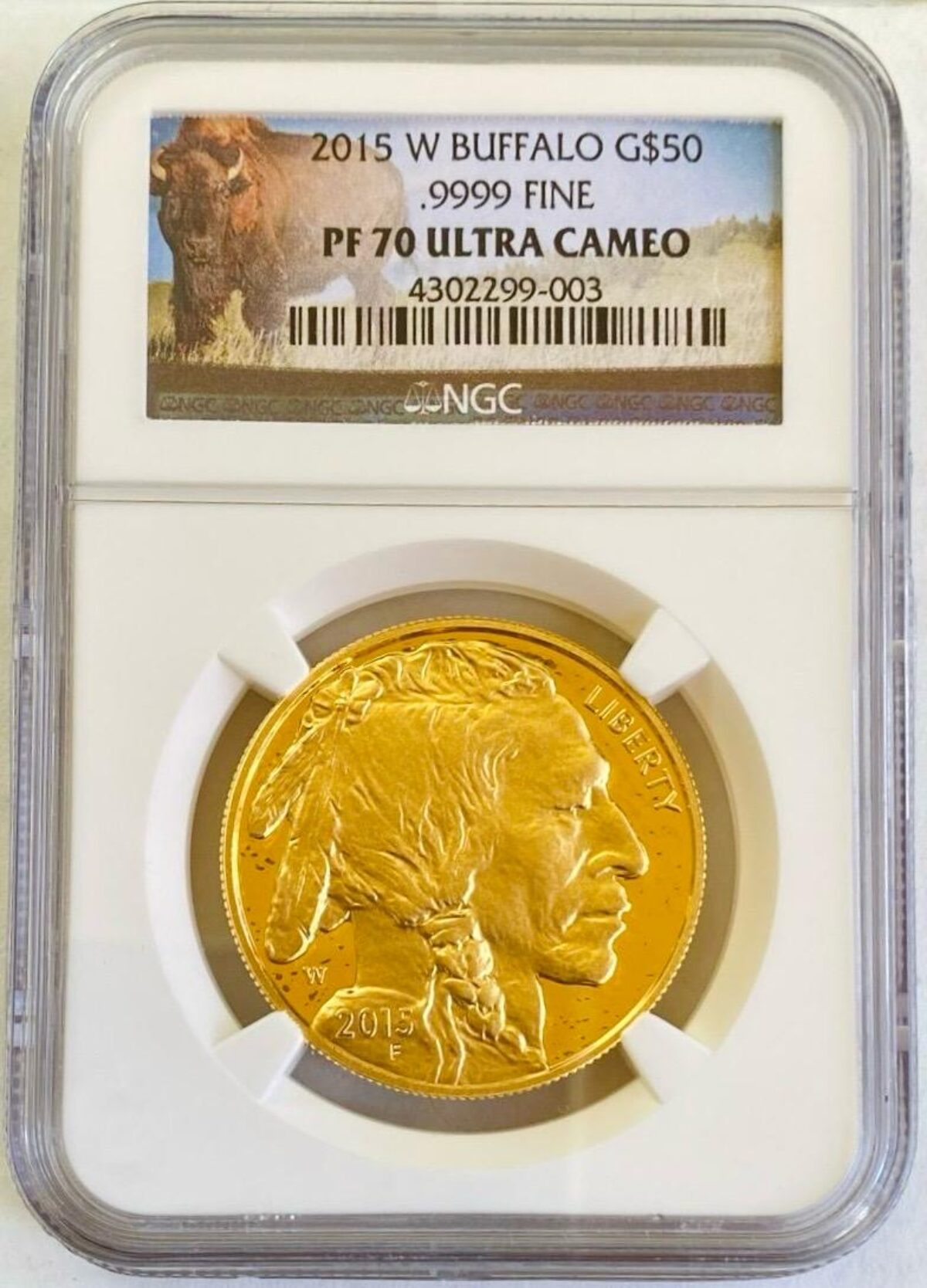 ☆最高鑑定☆2015年 1ソブリン金貨 NGC PF 70 UC 2015年バッファロー 1オンス金貨 NGC PF70UCAM - ソブリンハブ