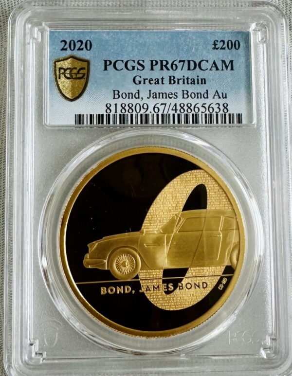 2020年 007 第一弾 2オンス金貨 PCGS PR67DCAM - 画像 (2)