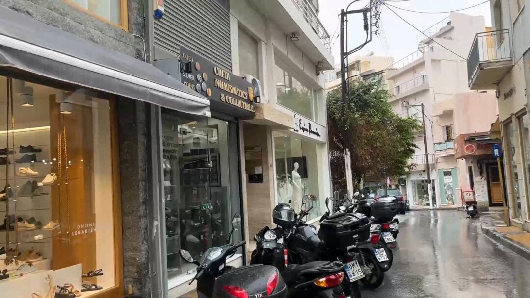 ギリシャのアンティークコインショップ