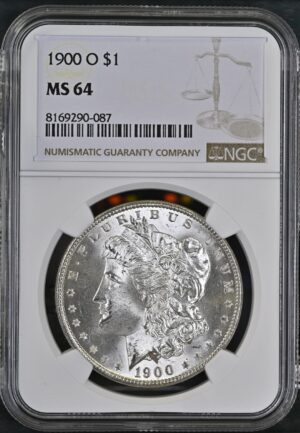 アメリカ1900年ニューオーリンズ モルガンダラー銀貨 NGC MS64