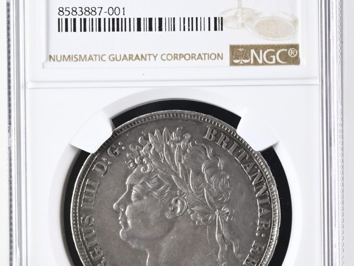 ルイ16世 ジェトン銀貨 NGC鑑定済み AU53 アンティーク 1821年ジョージ4世クラウン銀貨 NGC AU53 - ソブリンハブ