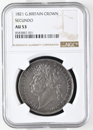 1821年ジョージ4世クラウン銀貨 NGC AU53