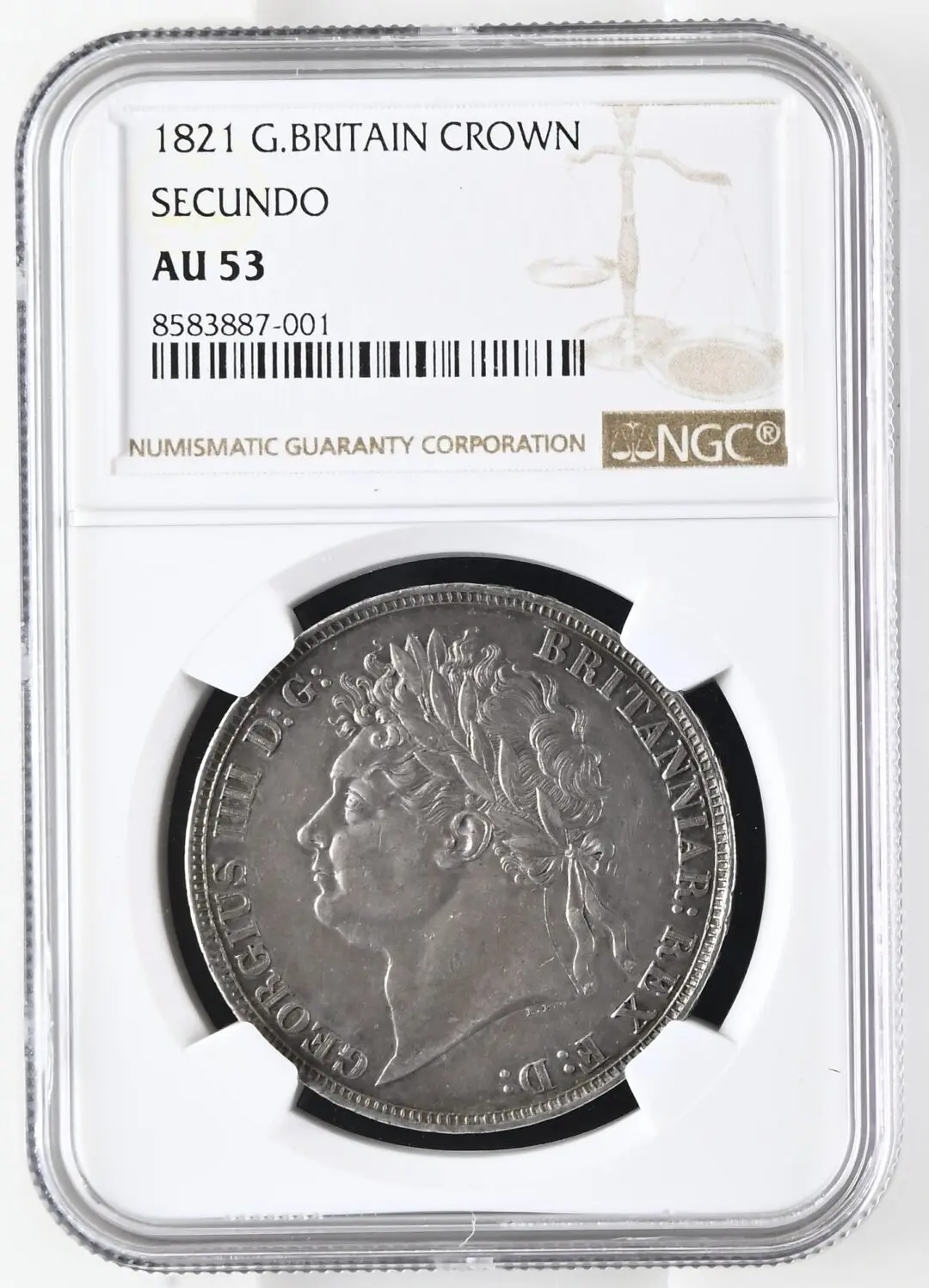 PCGS NGC 銀貨 1821年ジョージ4世クラウン銀貨 NGC AU53 - ソブリンハブ
