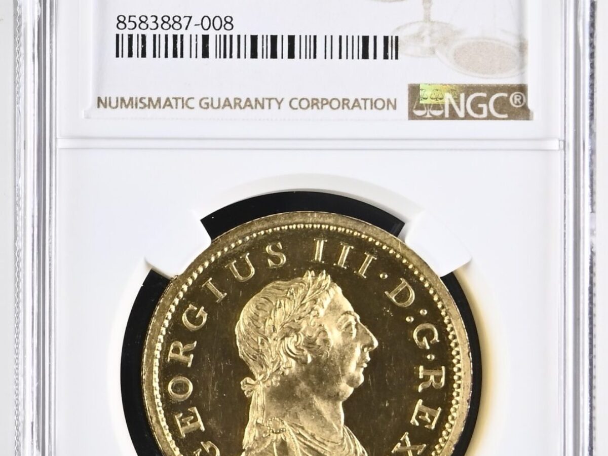 1806年プルーフペニー銅貨 NGC PF62CAM 金メッキ - ソブリンハブ