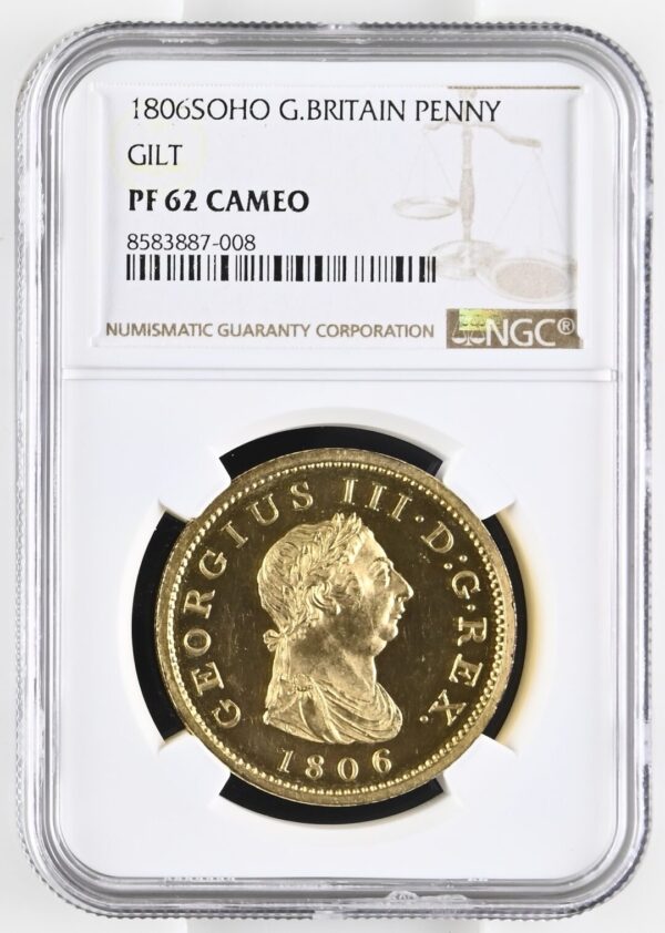 1806 Great Britain Gilt Proof Penny