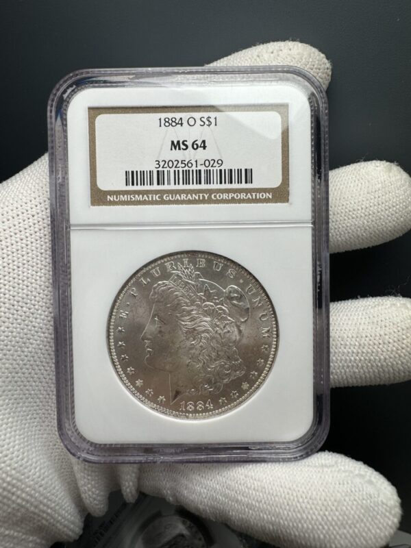 USA 1884 O Morgan Dollar NGC Graded MS64