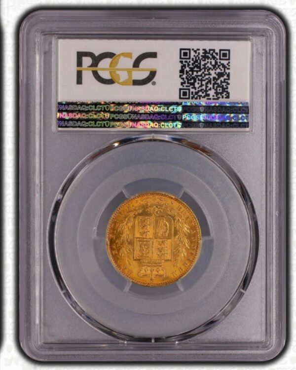 【R4 ミントエラー】1862年ビクトリアヤングヘッド ソブリン金貨 R over Inverted R PCGS MS63 (Single Finest) - 画像 (2)