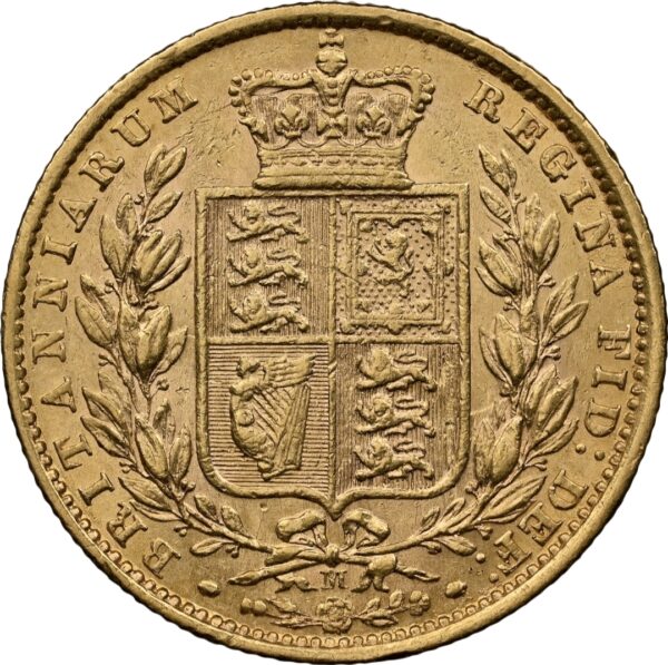 1872年メルボルン ソブリン金貨 メダルアライン NGC AU55 (R3) Marsh 59-B - 画像 (4)
