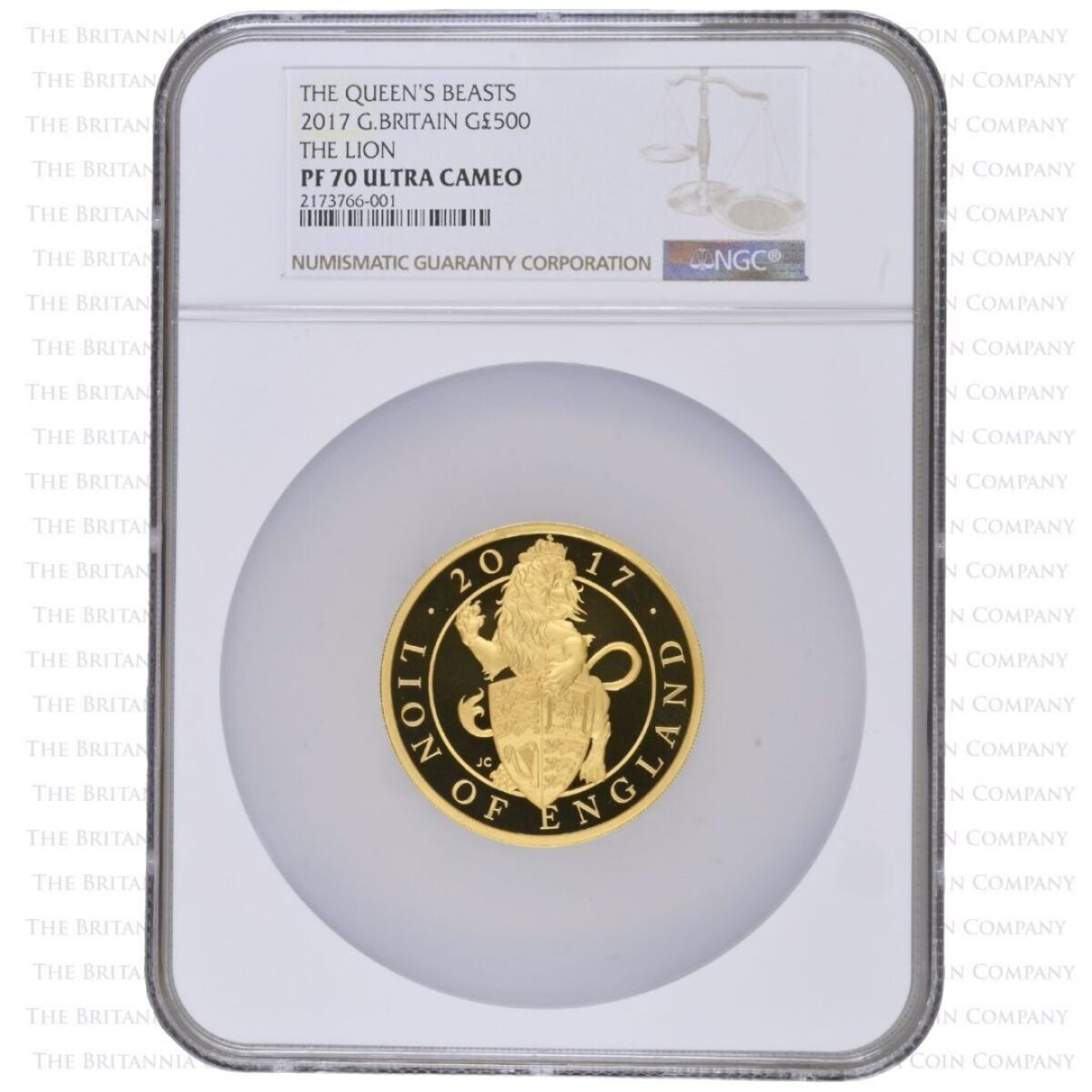 2017 イギリス 銀貨　クイーンズ・ビースト ライオン NGC PF69 2017年クイーンズビースト「イングランドのライオン」 NGC