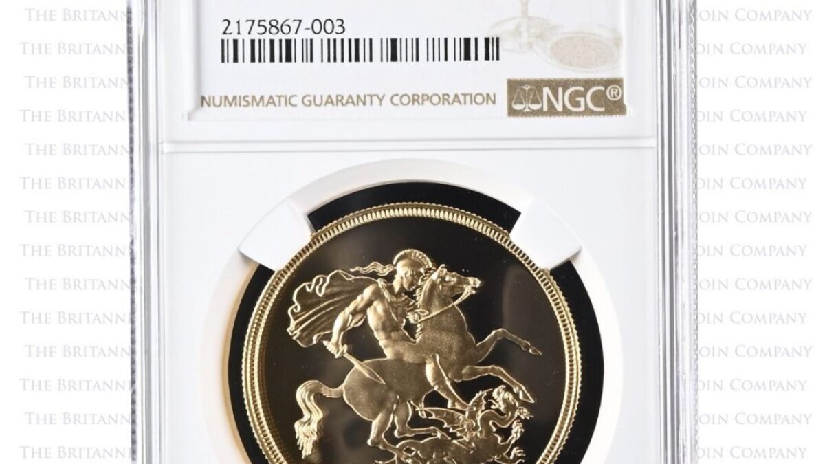 1982年 ヤングエリザベス 5ポンド金貨 NGC PF70UC - ソブリンハブ