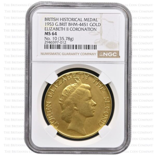 【発行枚数25枚】1953年エリザベス2世 ポール・ヴィンツェ金メダル NGC MS64