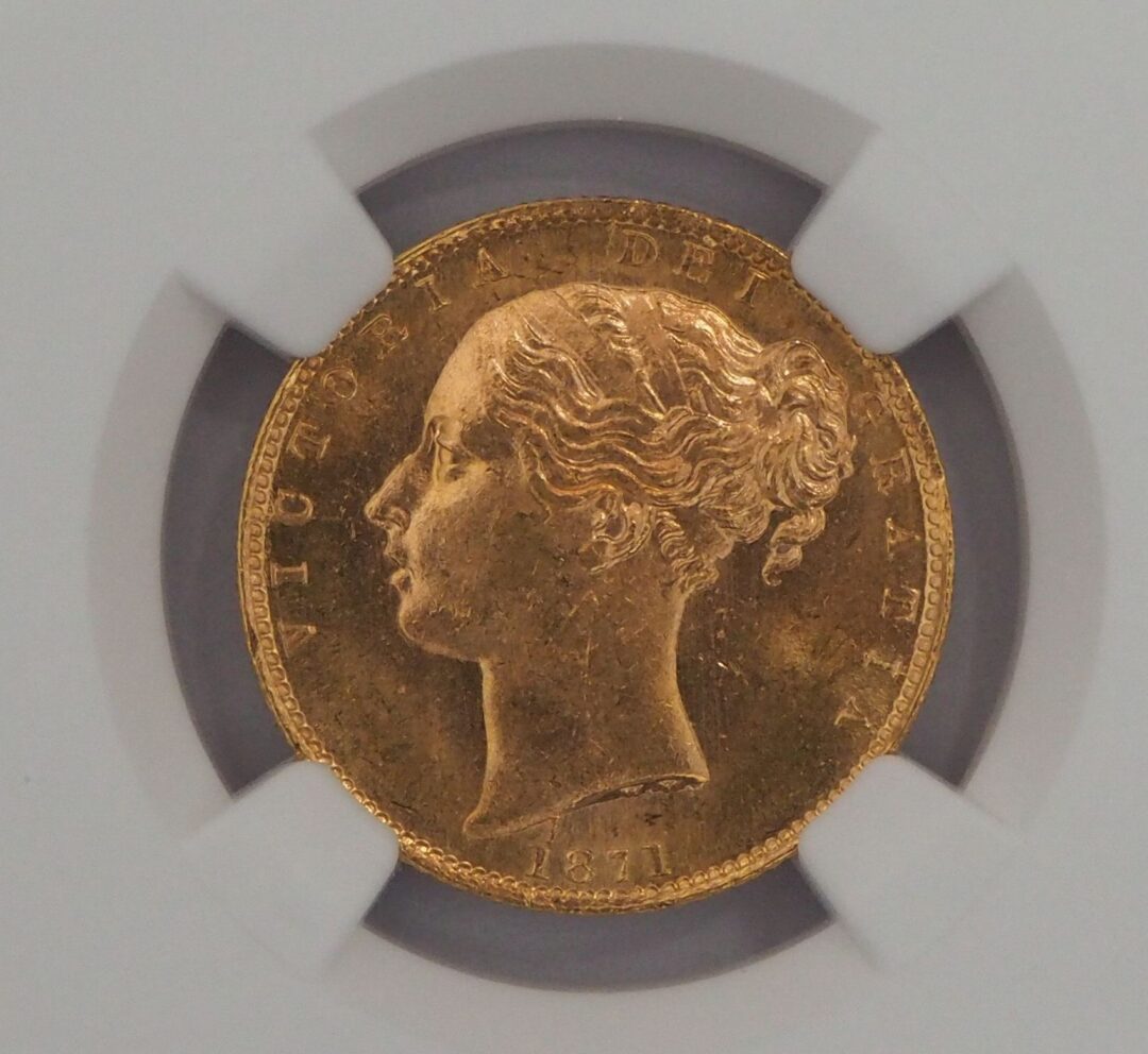 1871年ヤングヘッドソブリン金貨