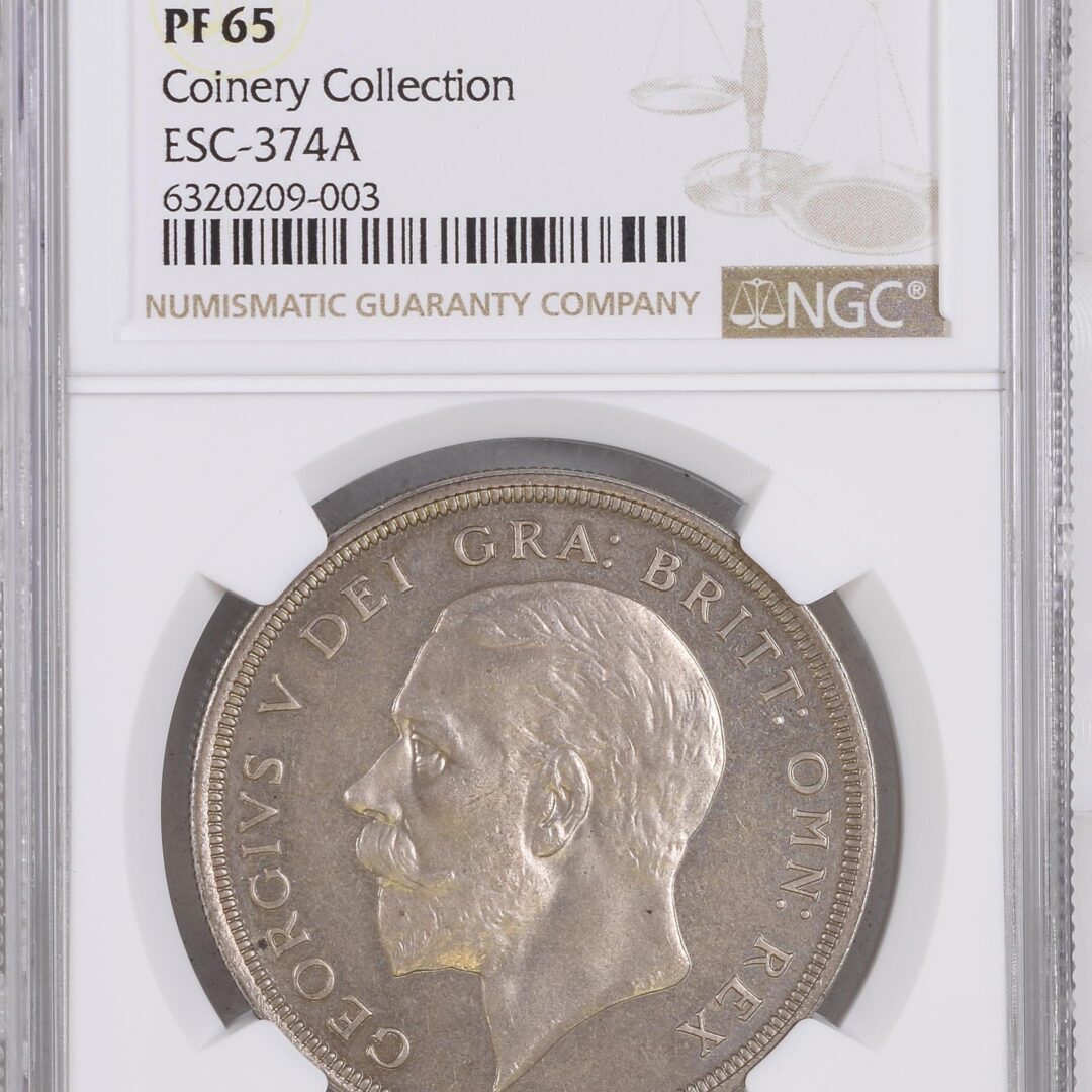 R6】1934年ジョージ5世リースクラウン銀貨 VIPプルーフ NGC PF65