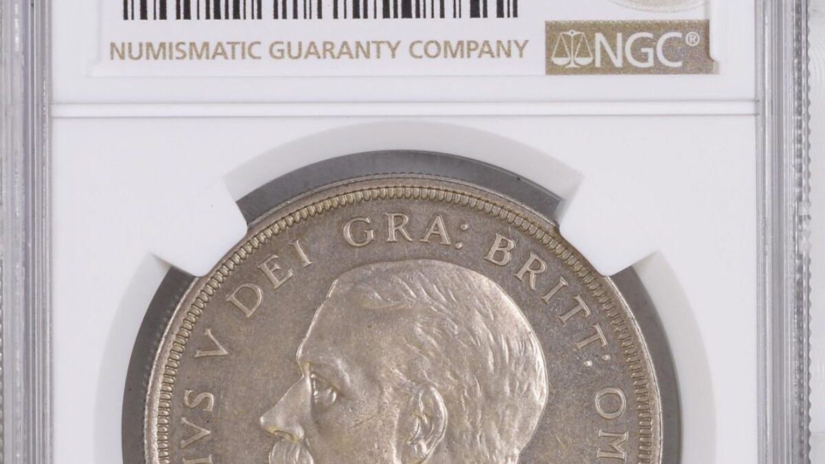 R6】1934年ジョージ5世リースクラウン銀貨 VIPプルーフ NGC PF65