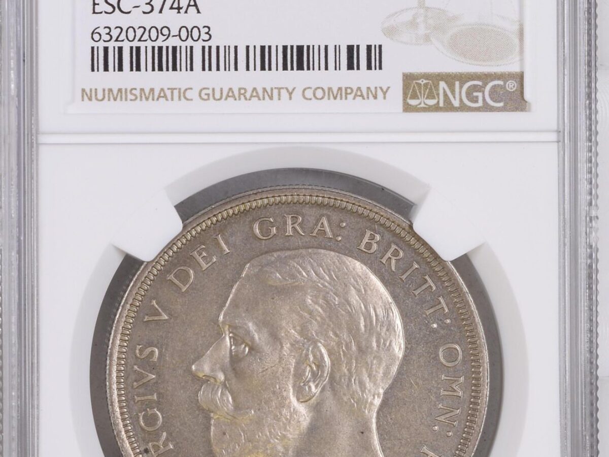 R6】1934年ジョージ5世リースクラウン銀貨 VIPプルーフ NGC PF65