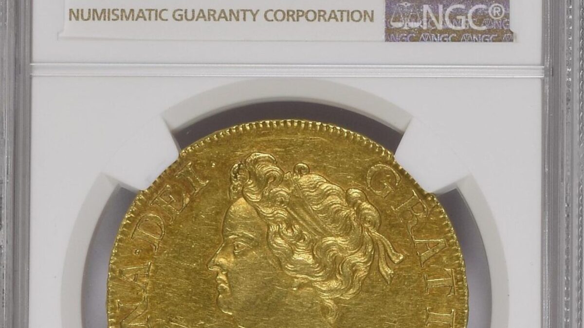 1711年アン女王5ギニー金貨 NGC AU58 - ソブリンハブ