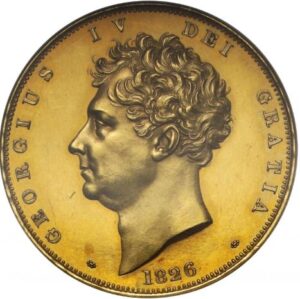 1826年ジョージ4世5ポンド金貨 NGC PF61