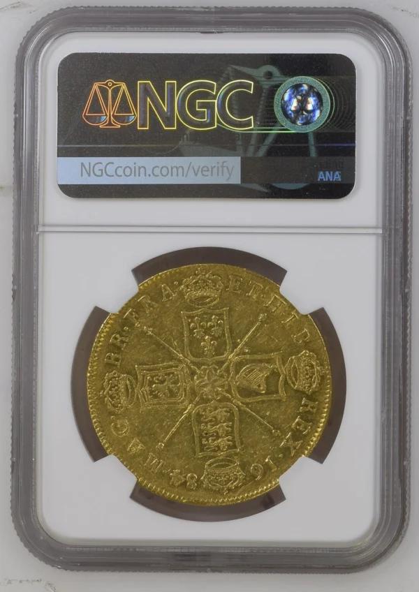 1684/3年チャールズ2世5ギニー金貨 第二肖像 NGC AU58 - ソブリンハブ