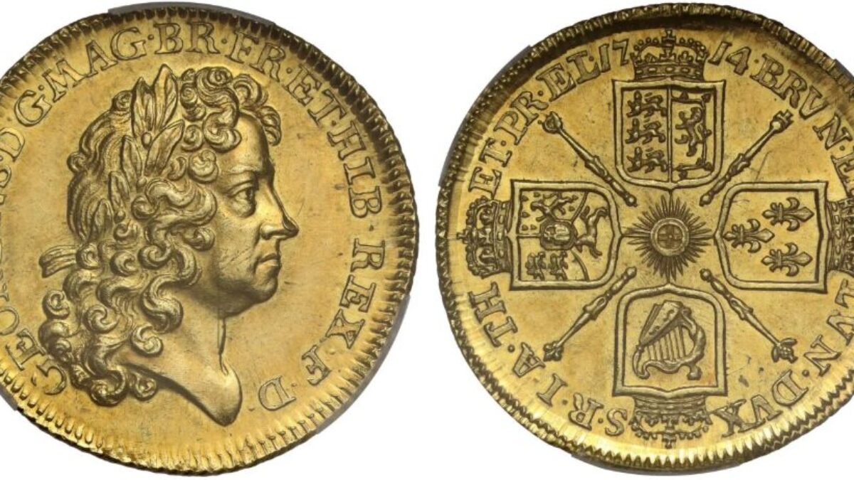 1714年ジョージ1世ギニー金貨 PCGS MS63 ジョイントTop Pop - ソブリンハブ