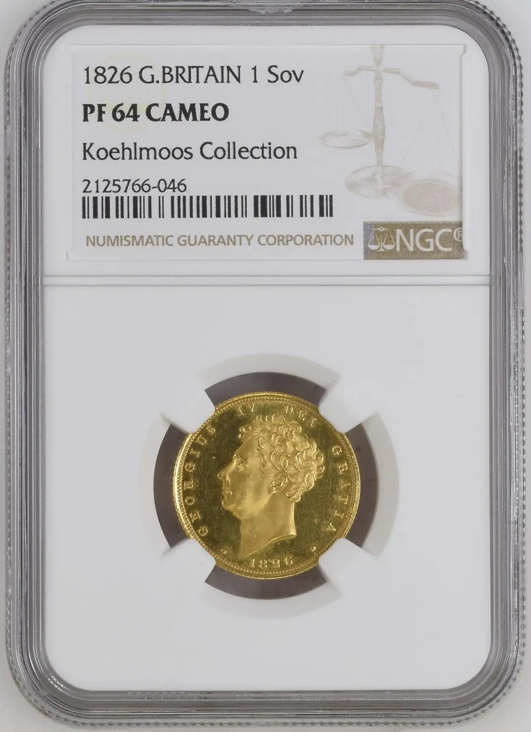 George IV 1826 proof Sovereign, PF64 CAMEO - Sovereign Hub