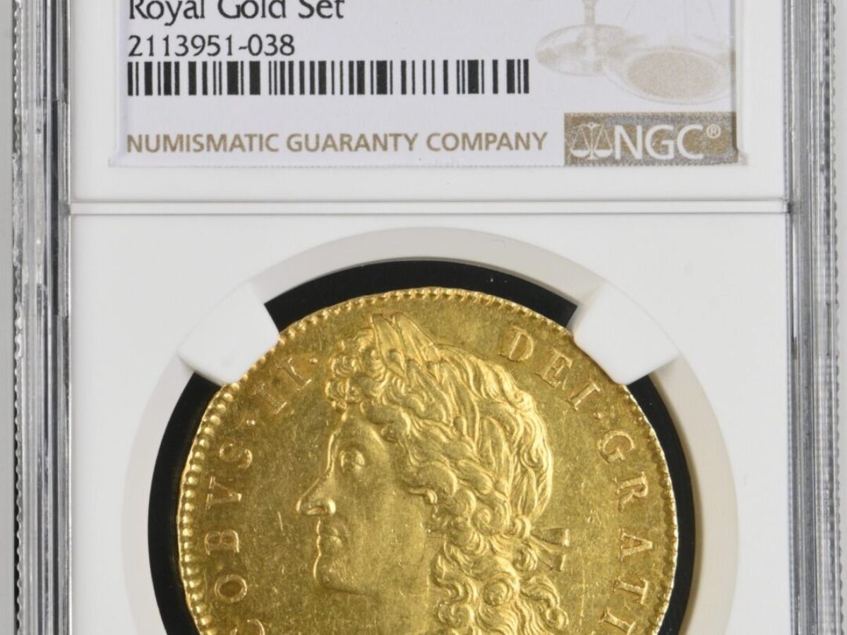 1687年ジェームズ2世5ギニー金貨 NGC MS62 - ソブリンハブ