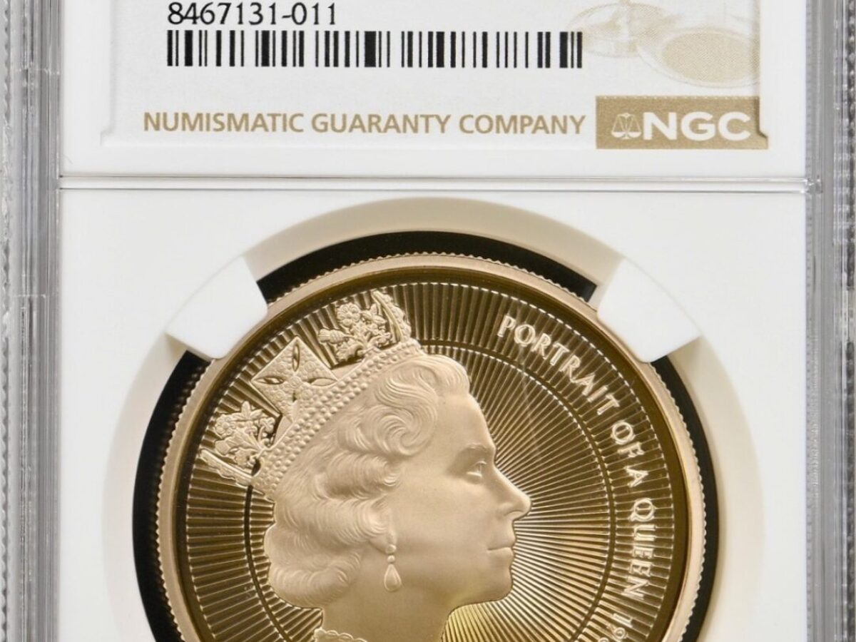 2003年イギリス エリザベス2世ゴールデンジュビリー￡5 NGC PF70UC 2026年 イギリス エリザベス2世 5ポンド金貨 第3肖像 NGC PF70 UC