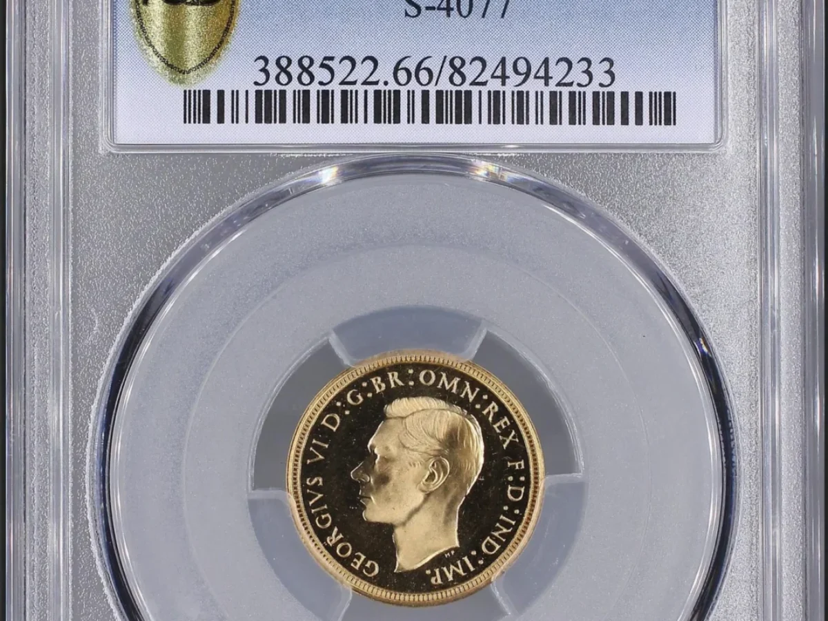 1937年 イギリス ジョージ6世 ハーフ・ソブリン金貨 NGC PR66 CAM