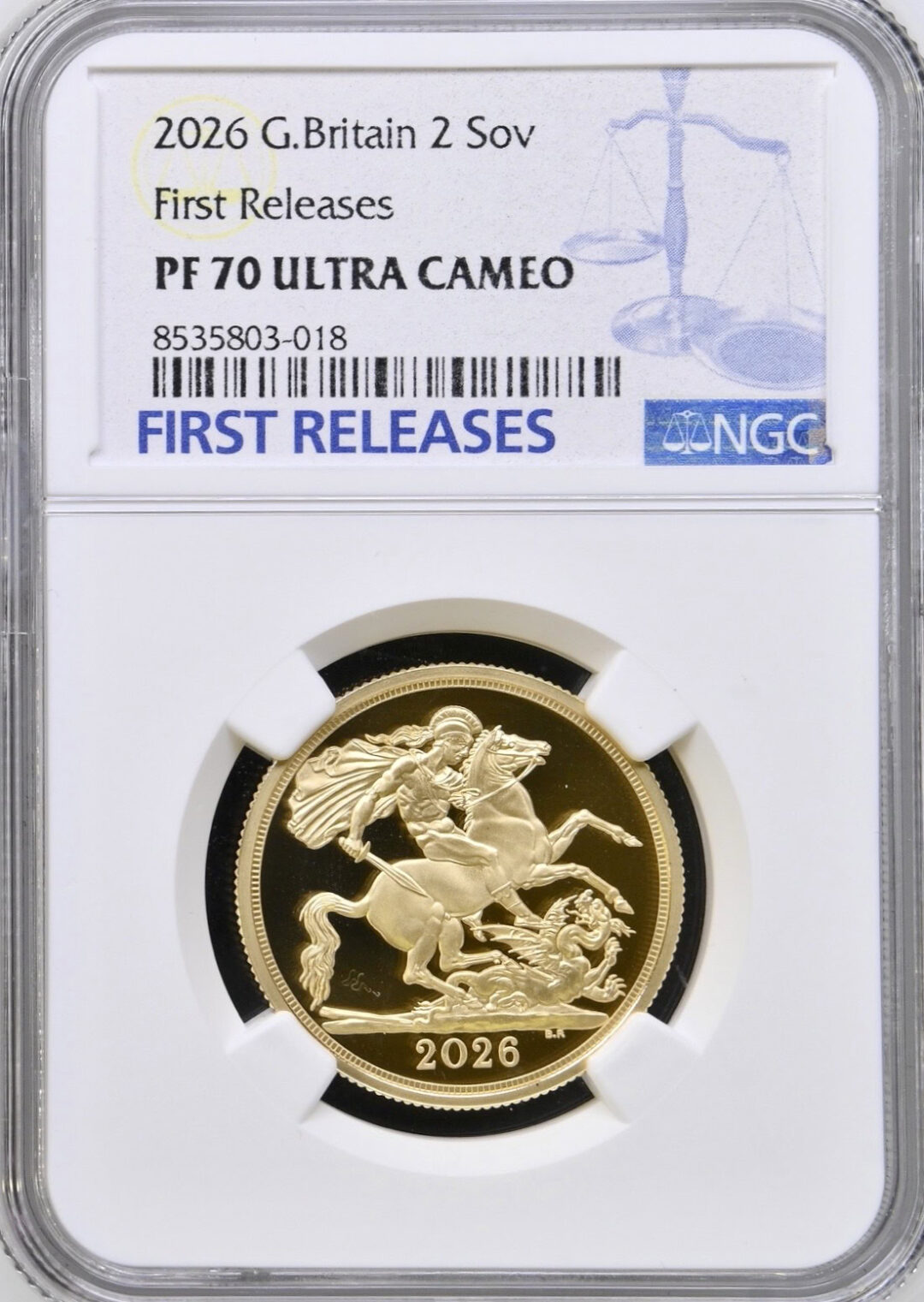 2026年 イギリス チャールズ3世 5枚組プルーフ・ソブリン・セット NGC PF70 UC - 画像 (7)