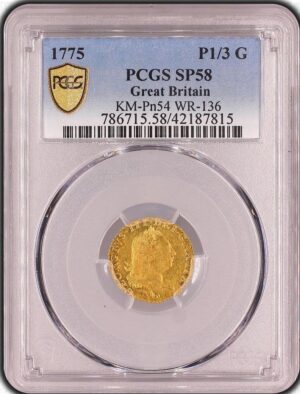 1775年 ジョージ3世 サード・ギニー試鋳金貨 PCGS SP58
