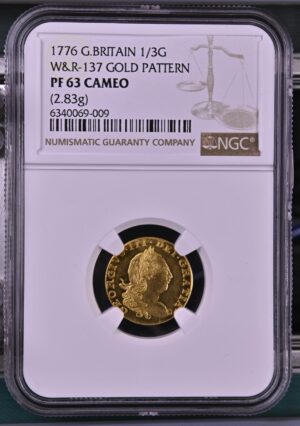 1776年 ジョージ3世 サード・ギニー試鋳金貨 NGC PF63 CAM