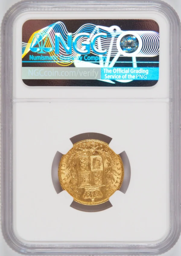 1862年 ヴィクトリアヤングヘッドソブリン金貨 NGC AU58 - Sovereign Hub