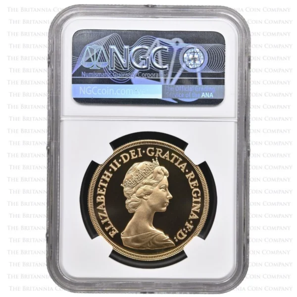 1982年 ヤングエリザベス5ポンド金貨NGC PF69UC - Sovereign Hub