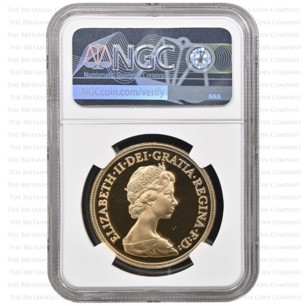 1980年 ヤングエリザベス5ポンド金貨NGC PF69UC - Sovereign Hub