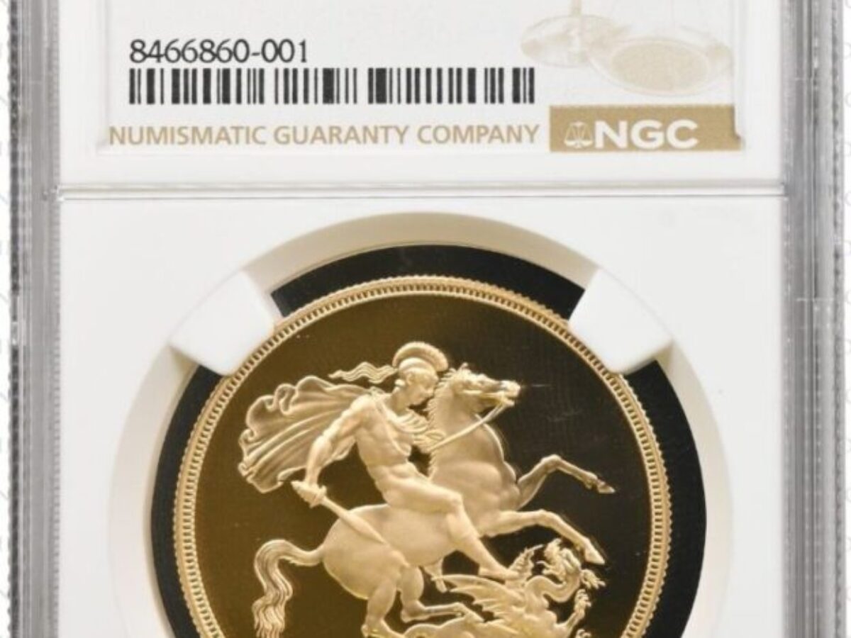 1995年 ミドルエリザベス5ポンド金貨NGC PF70UC - Sovereign Hub