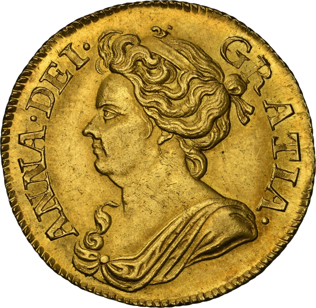 1713 Great Britain Anne Guinea Gold NGC MS63 - Image 3