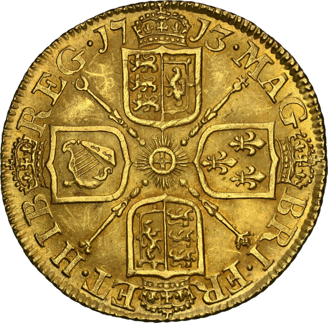 1713 Great Britain Anne Guinea Gold NGC MS63 - Image 4
