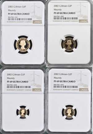 2002年 イギリス エリザベス2世 ゴールド プルーフモンディ金貨セット NGC PF69UC