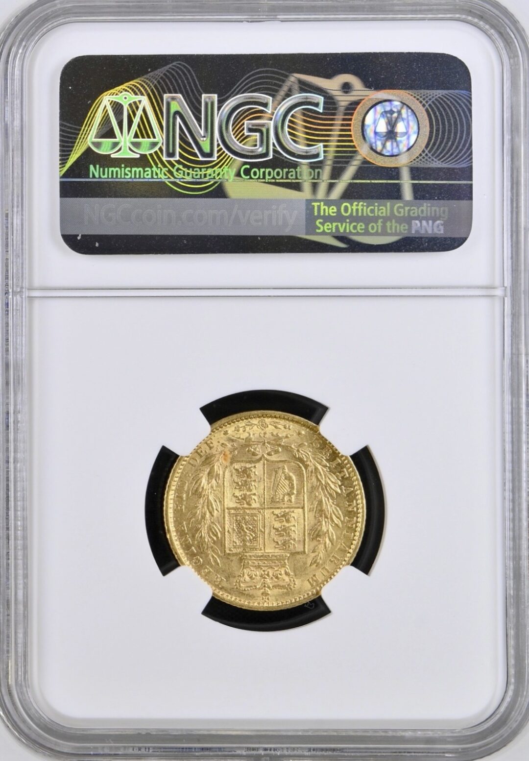 1864 Great Britain Victoria Sovereign Gold NGC AU53 - Image 2