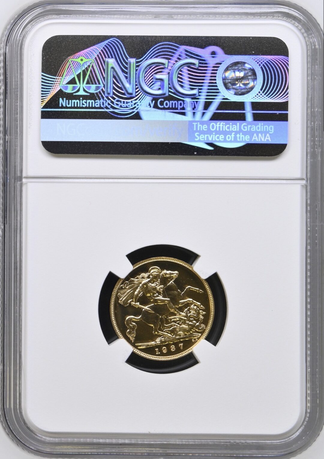 1937 Great Britain George VI Half Sovereign Gold NGC PF66+★ - Image 2