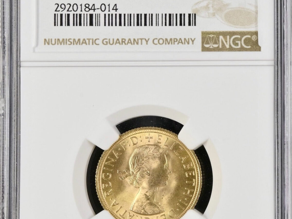 1958年 イギリス エリザベス2世 ソブリン金貨 NGC MS64 - Sovereign Hub