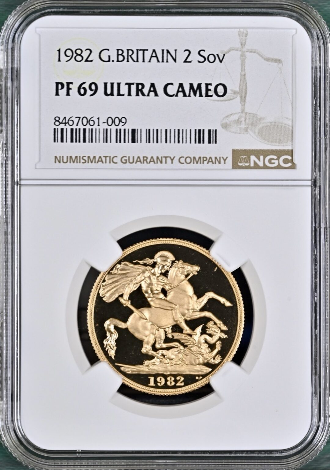 1982年 イギリス エリザベス2世 プルーフ ソブリン金貨 4枚セット NGC PF69UC - 画像 (5)