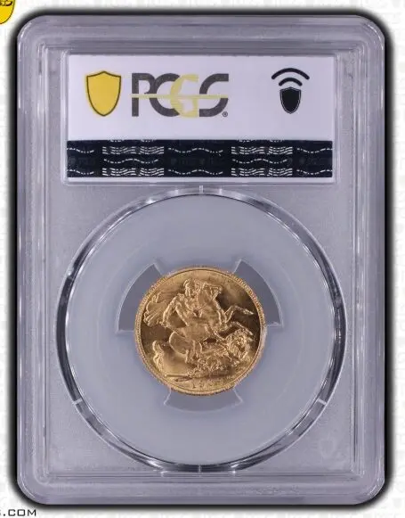 1909年 イギリス エドワード7世 ソブリン金貨 PCGS MS63 - Sovereign Hub