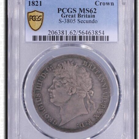 1874年 イギリス シリング PCGS MS62 1821年 イギリス ジョージ4世 クラウン銀貨 PCGS MS62 - Sovereign Hub