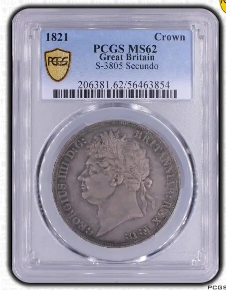 1914年オーストリア コロナ 銀貨　PCGS MS64 1821年 イギリス ジョージ4世 クラウン銀貨 PCGS MS62 - Sovereign Hub